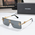 Dolce & Gabbana DG Sunglasses – Oversized Square Frame with Crystal DG Logo | Gold & Black