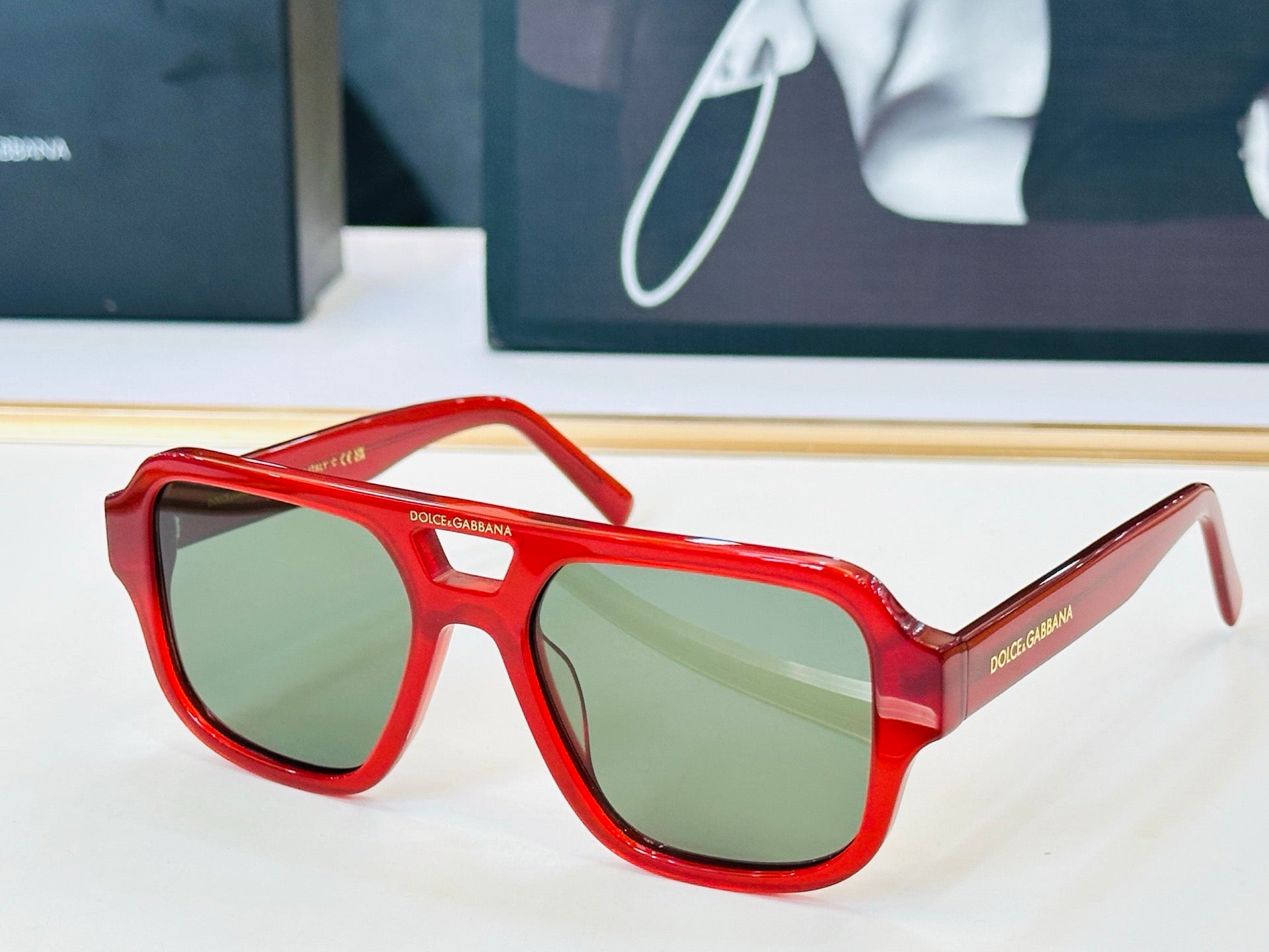 Dolce & Gabbana DG Sunglasses – Oversized Square Frame with Crystal DG Logo
