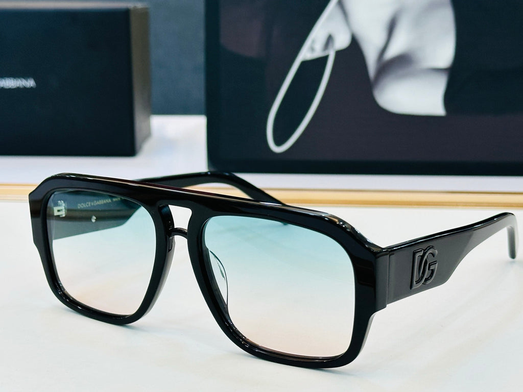 Dolce & Gabbana DG Sunglasses – Oversized Square Frame with Crystal DG Logo
