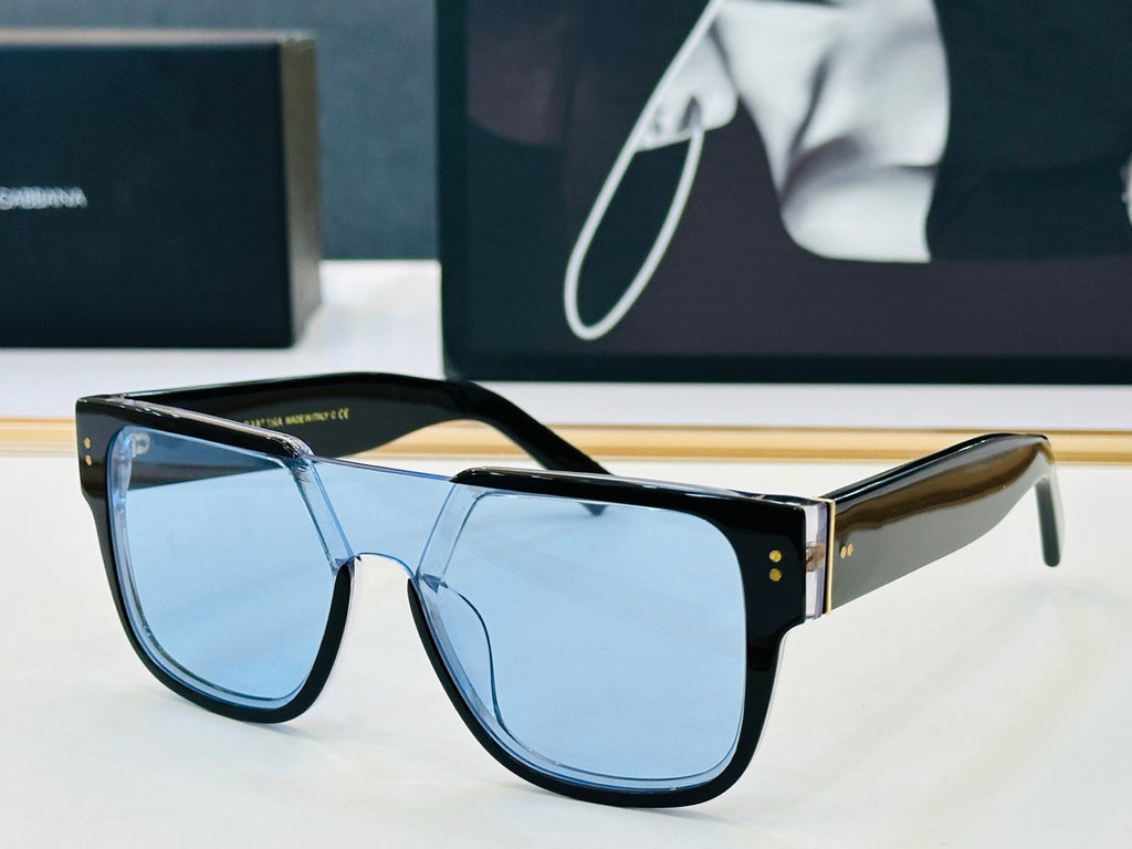 Dolce & Gabbana DG Sunglasses – Oversized Square Frame with Crystal DG Logo