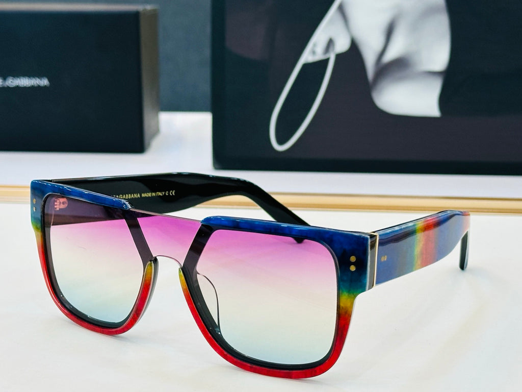 Dolce & Gabbana DG Sunglasses – Oversized Square Frame with Crystal DG Logo