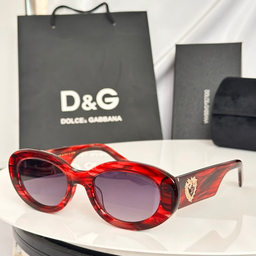 Dolce & Gabbana DG Sunglasses – Oversized Square Frame with Crystal DG Logo