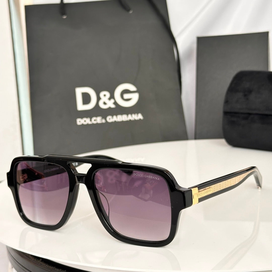 Dolce & Gabbana DG Sunglasses – Oversized Square Frame with Crystal DG Logo