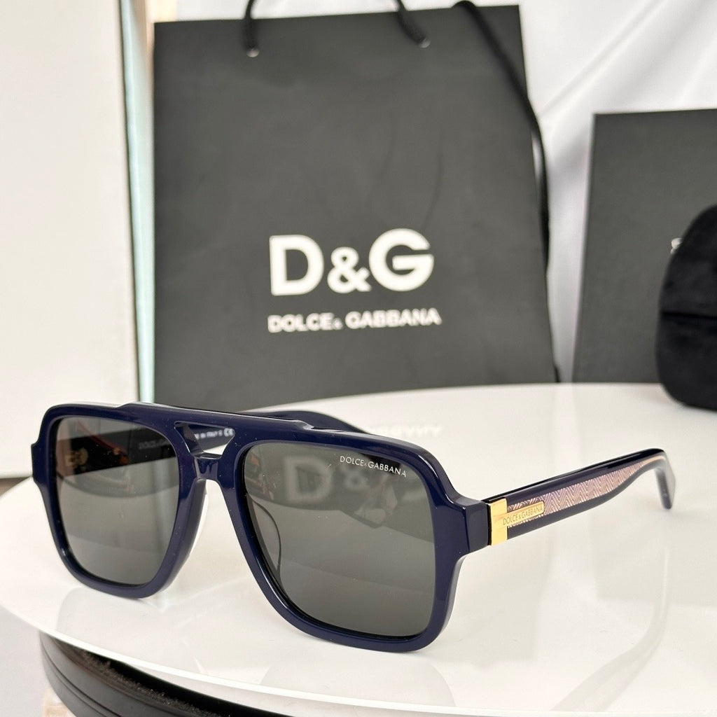Dolce & Gabbana DG Sunglasses – Oversized Square Frame with Crystal DG Logo