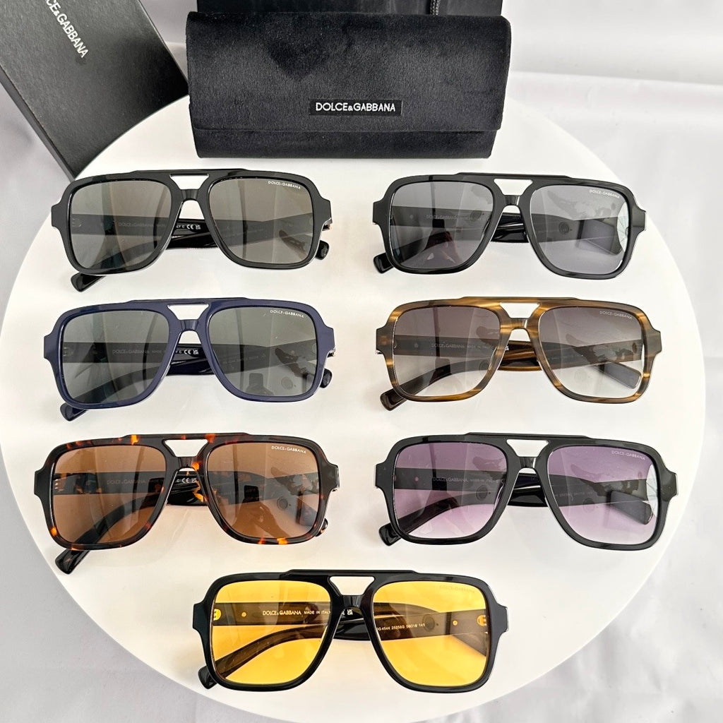 Dolce & Gabbana DG Sunglasses – Oversized Square Frame with Crystal DG Logo