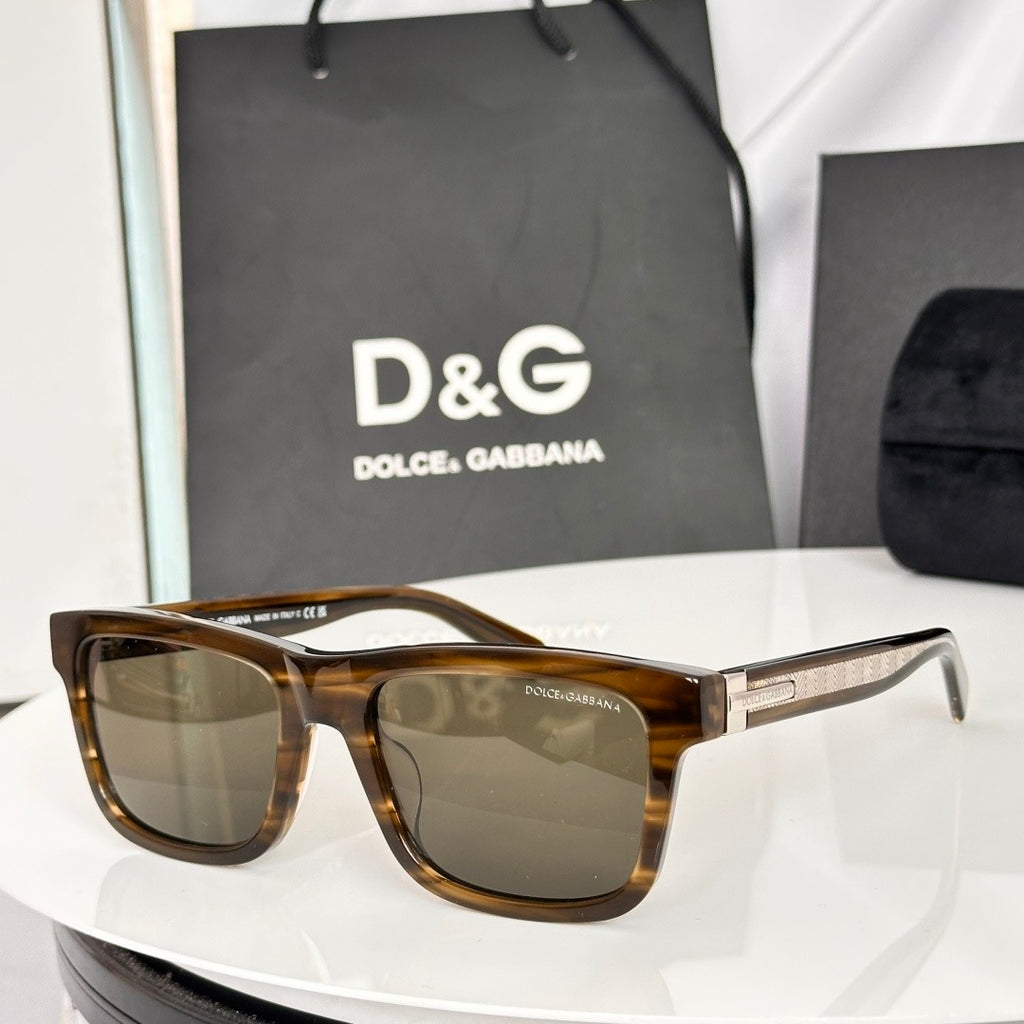 Dolce & Gabbana DG Sunglasses – Oversized Square Frame with Crystal DG Logo
