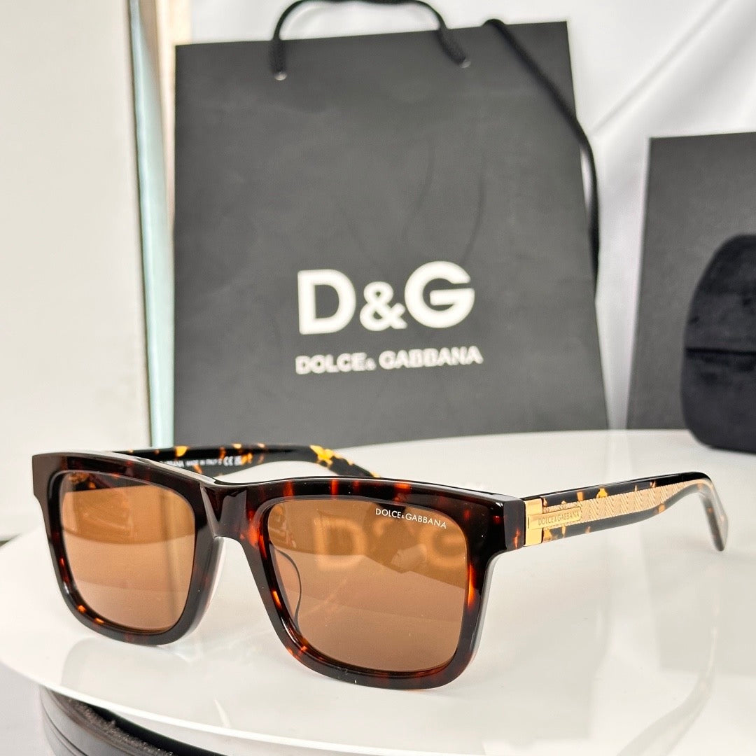 Dolce & Gabbana DG Sunglasses – Oversized Square Frame with Crystal DG Logo