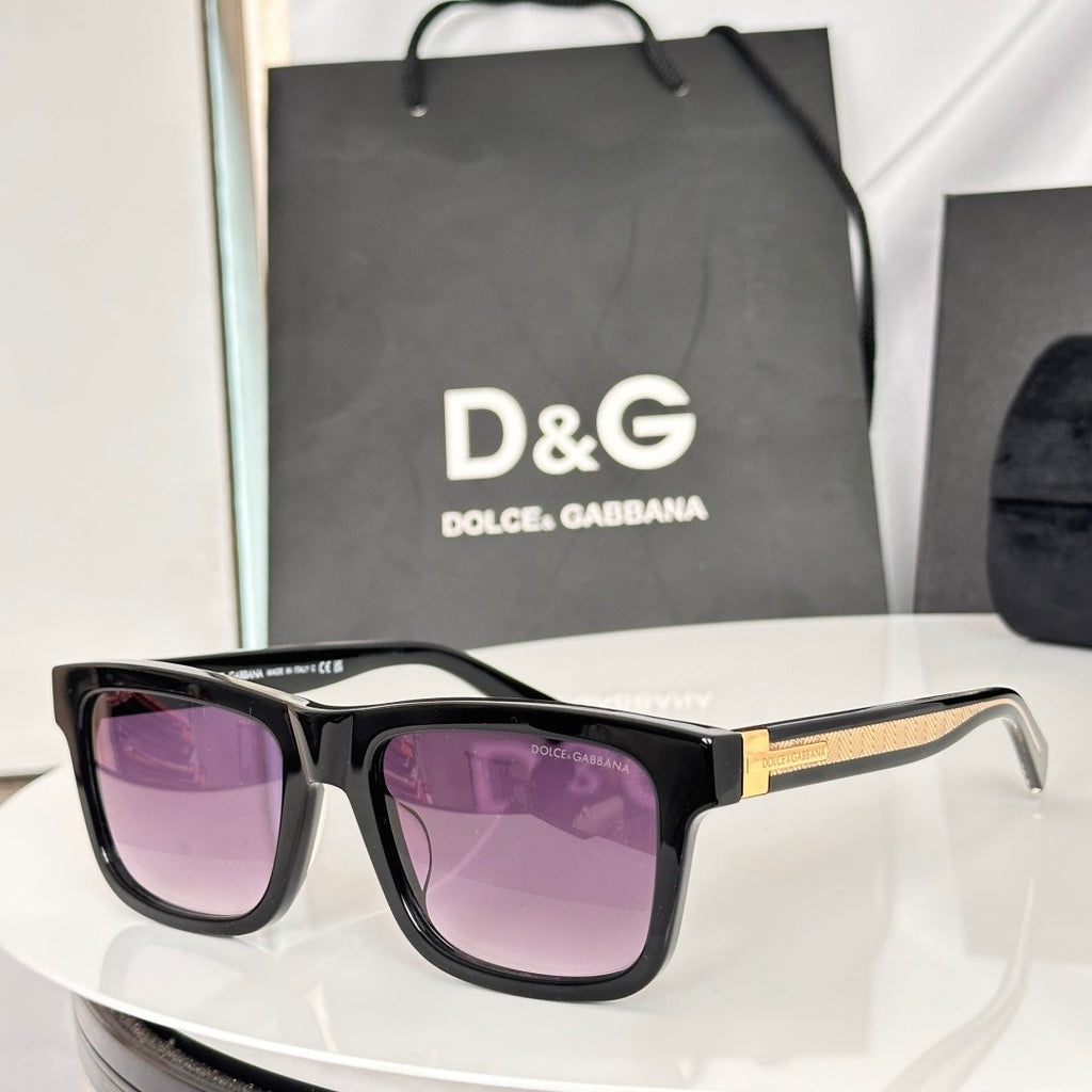 Dolce & Gabbana DG Sunglasses – Oversized Square Frame with Crystal DG Logo