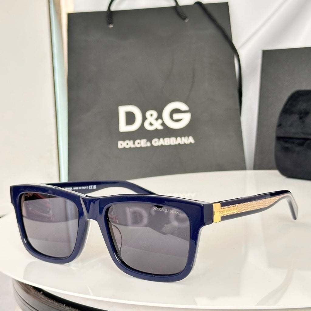 Dolce & Gabbana DG Sunglasses – Oversized Square Frame with Crystal DG Logo