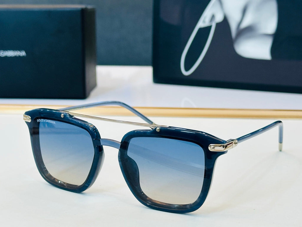 Dolce & Gabbana DG Sunglasses – Oversized Square Frame with Crystal DG Logo