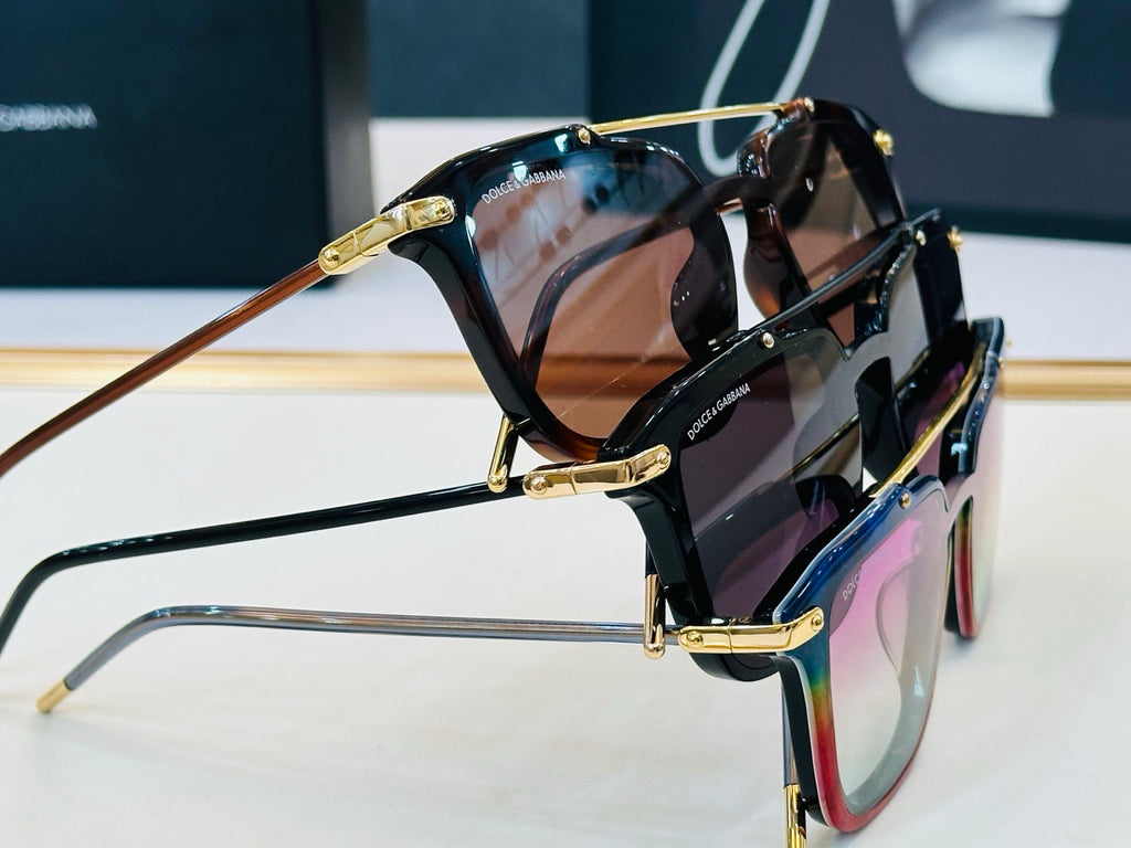 Dolce & Gabbana DG Sunglasses – Oversized Square Frame with Crystal DG Logo