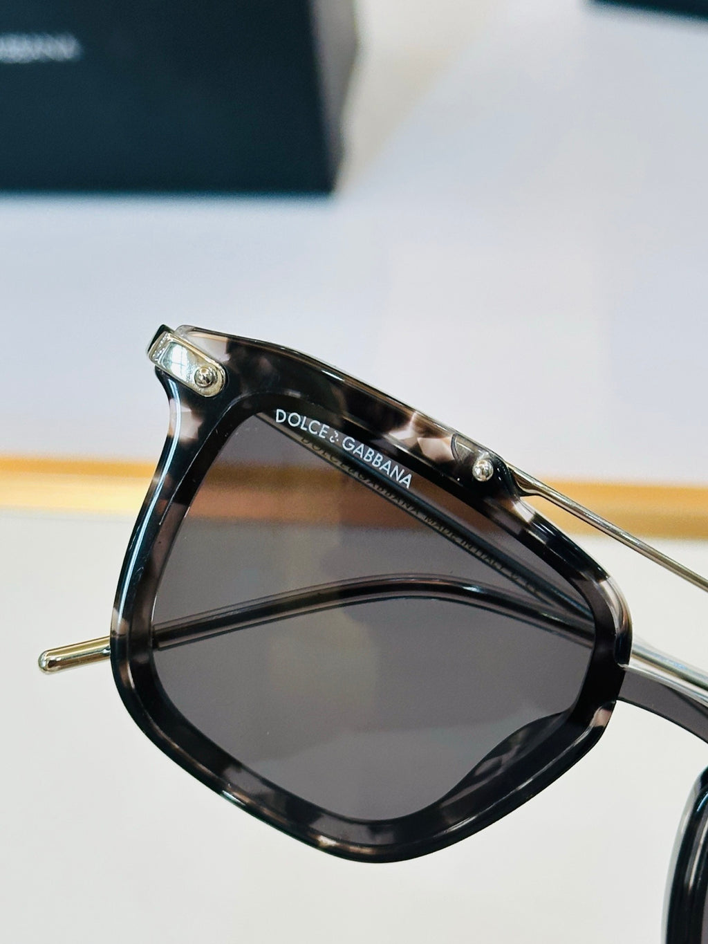 Dolce & Gabbana DG Sunglasses – Oversized Square Frame with Crystal DG Logo