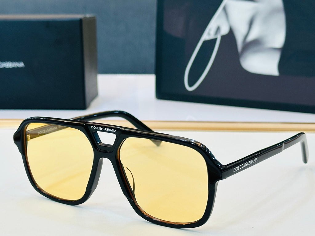 Dolce & Gabbana DG Sunglasses – Oversized Square Frame with Crystal DG Logo