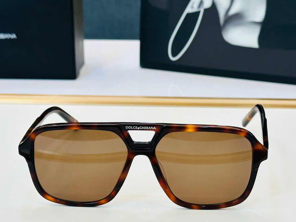 Dolce & Gabbana DG Sunglasses – Oversized Square Frame with Crystal DG Logo