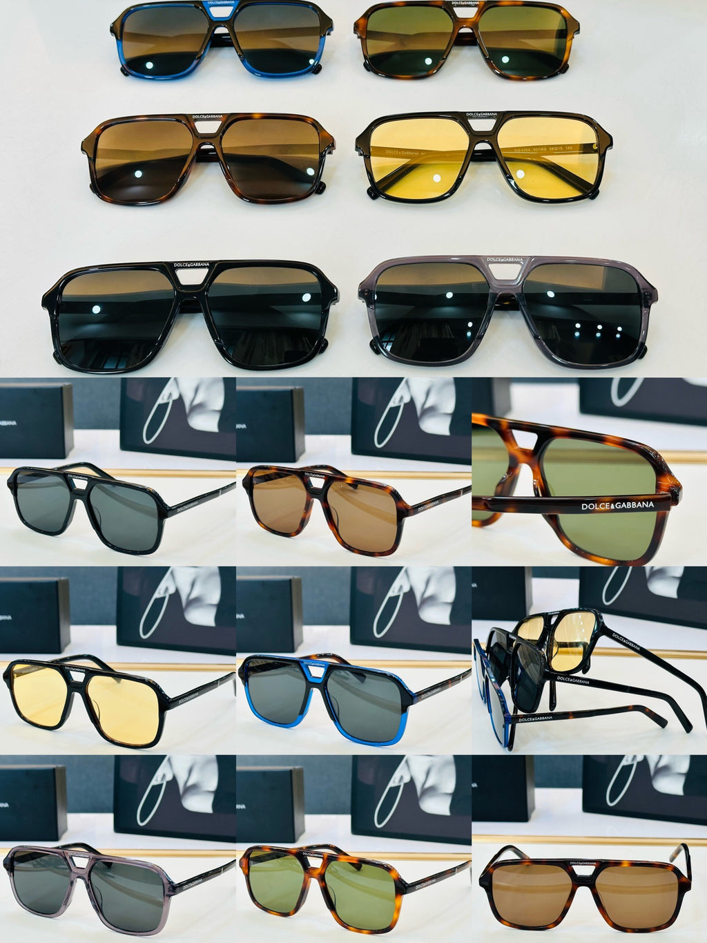 Dolce & Gabbana DG Sunglasses – Oversized Square Frame with Crystal DG Logo