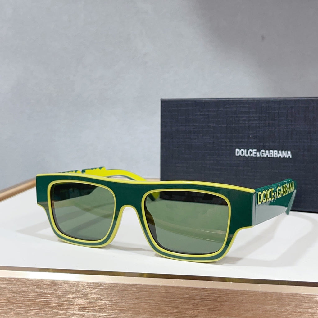 Dolce & Gabbana DG Sunglasses – Oversized Square Frame with Crystal DG Logo