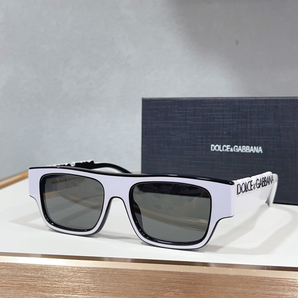 Dolce & Gabbana DG Sunglasses – Oversized Square Frame with Crystal DG Logo