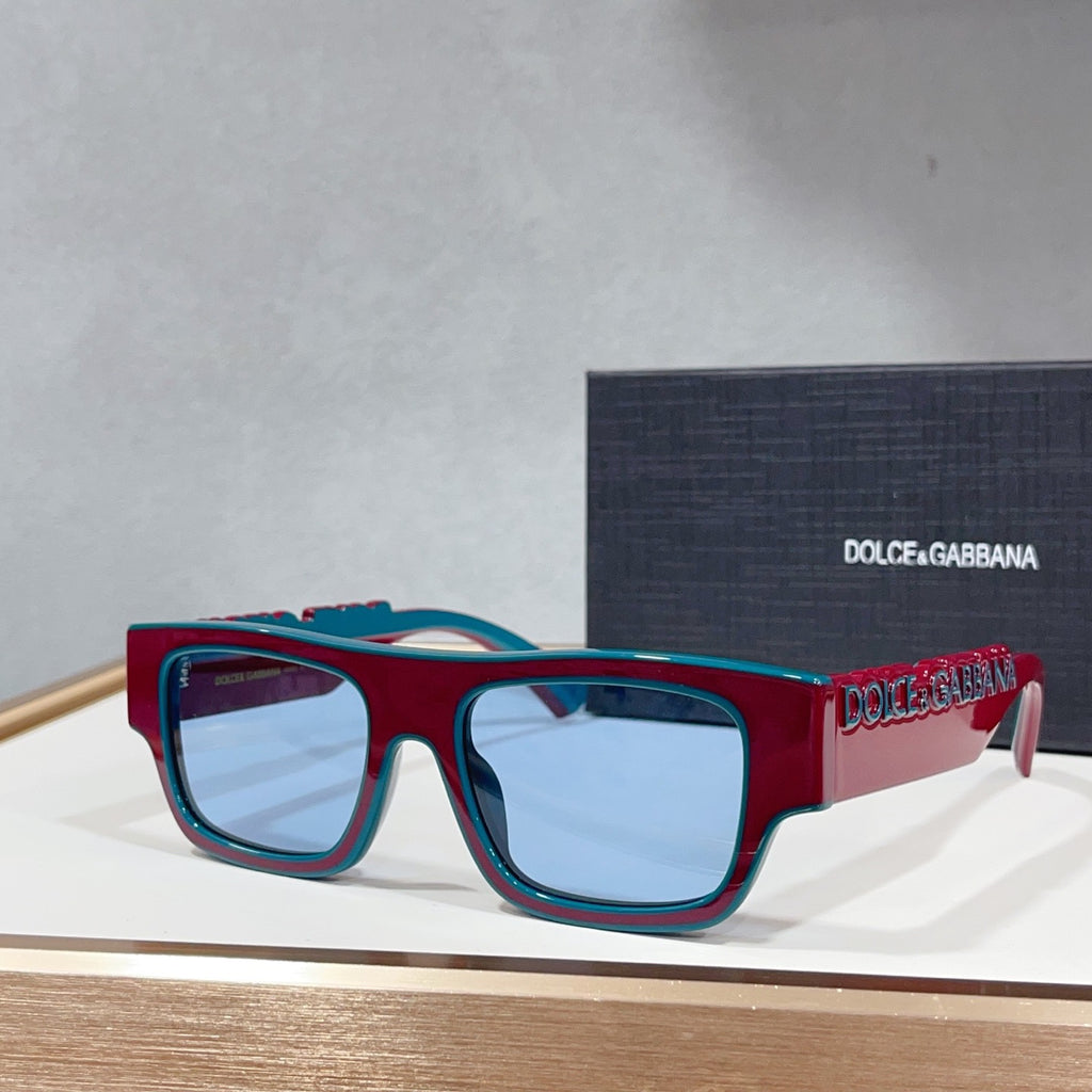 Dolce & Gabbana DG Sunglasses – Oversized Square Frame with Crystal DG Logo