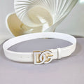 Dolce & Gabbana DG Logo Leather Belt – Gold / Silver / Black Buckle