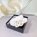 Dolce & Gabbana DG Logo Leather Belt – Gold / Silver / Black Buckle