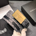 Dolce & Gabbana DG Logo Leather Belt – Gold / Silver / Black Buckle