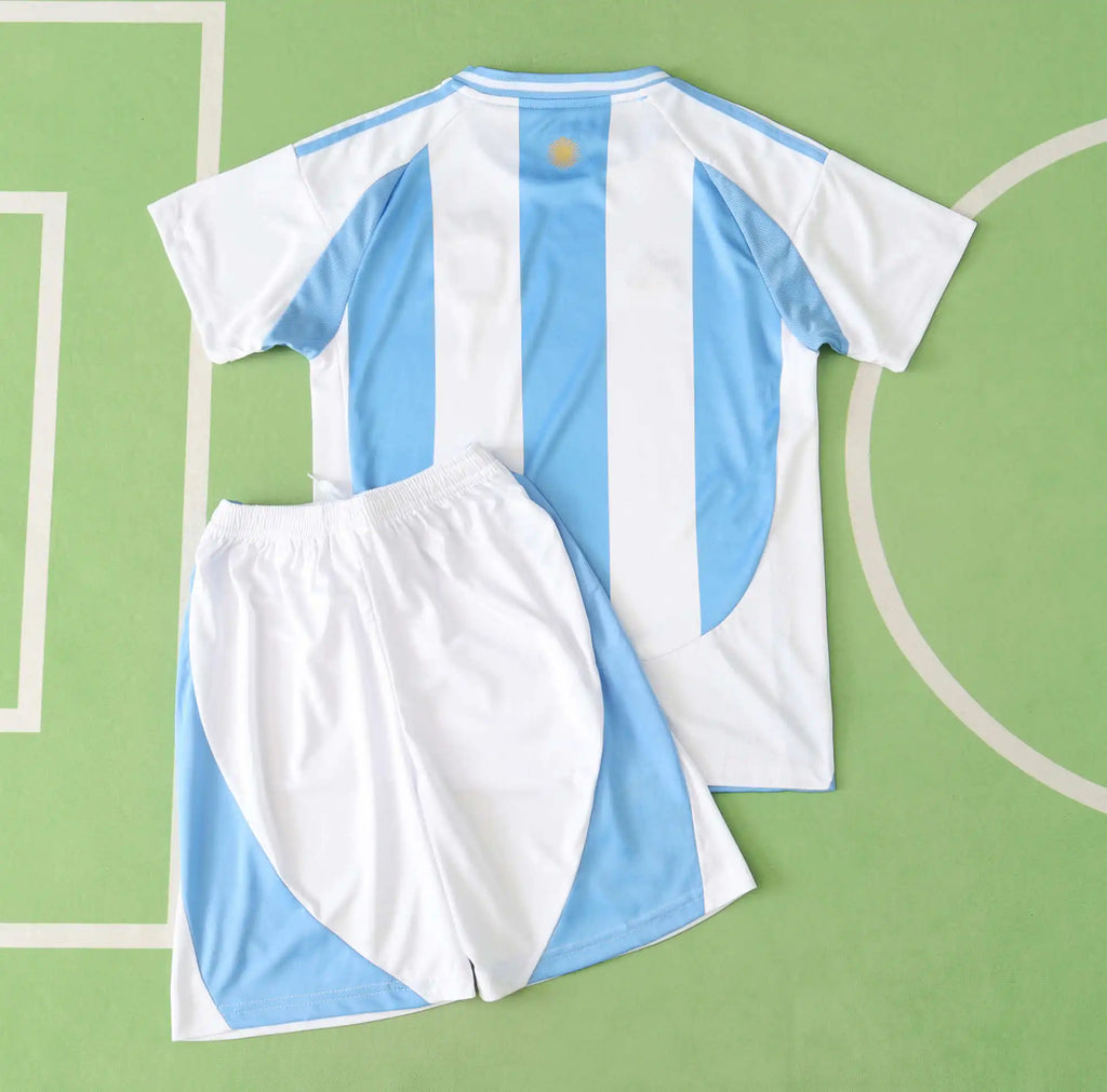 Argentina Home Kids Soccer Jersey 2024 — Children's Fan Version