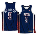 Tyrese Haliburton #9 Team USA Nike Navy 2024 Paris Olympics Swingman Jersey