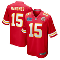 Men's Kansas City Chiefs Patrick Mahomes #15 Red Super Bowl LVII Patch Game Jerseys