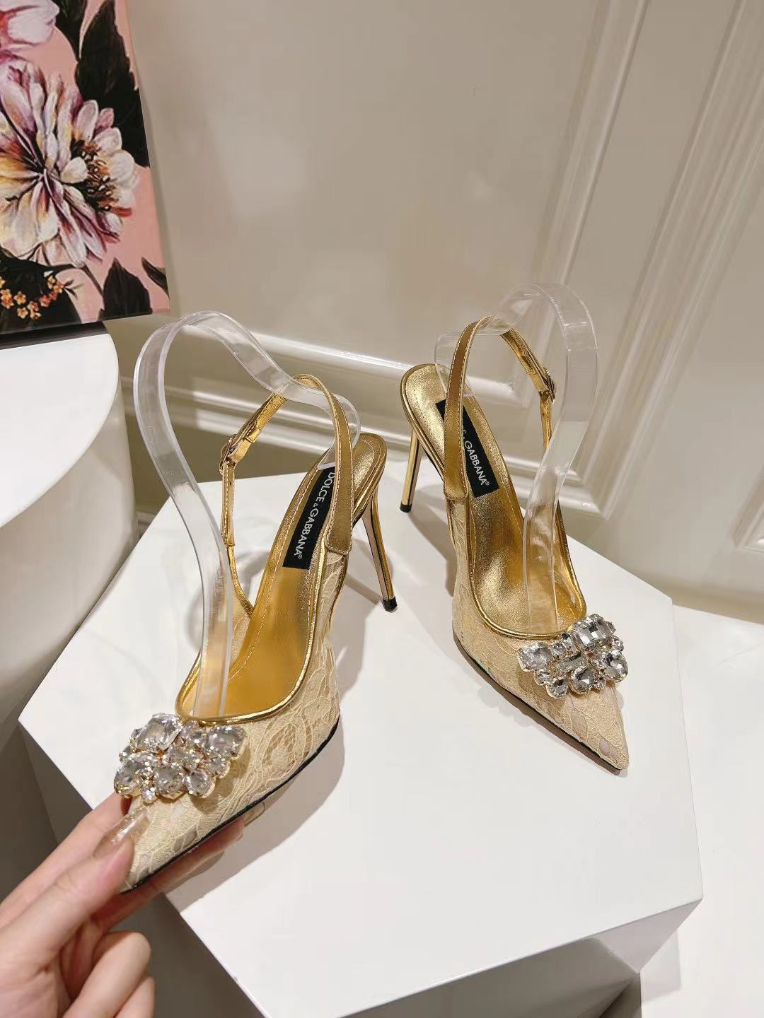 Dolce & Gabbana DG Women's Lace-Mesh Heels