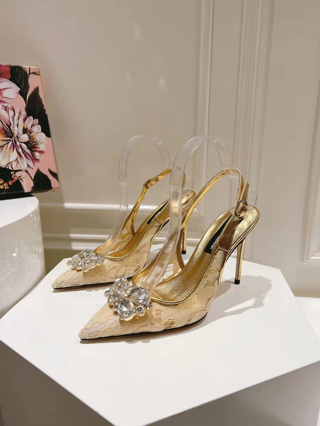 Dolce & Gabbana DG Women's Lace-Mesh Heels