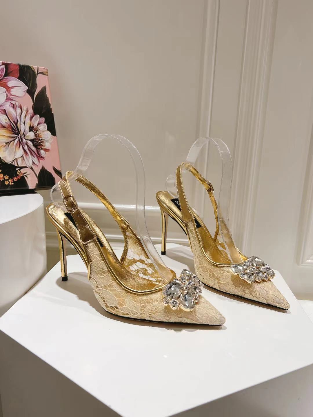 Dolce & Gabbana DG Women's Lace-Mesh Heels