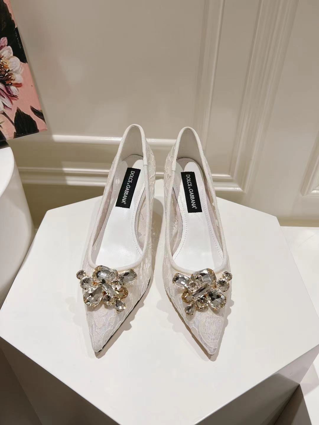 Dolce & Gabbana DG Women's Lace-Mesh Heels