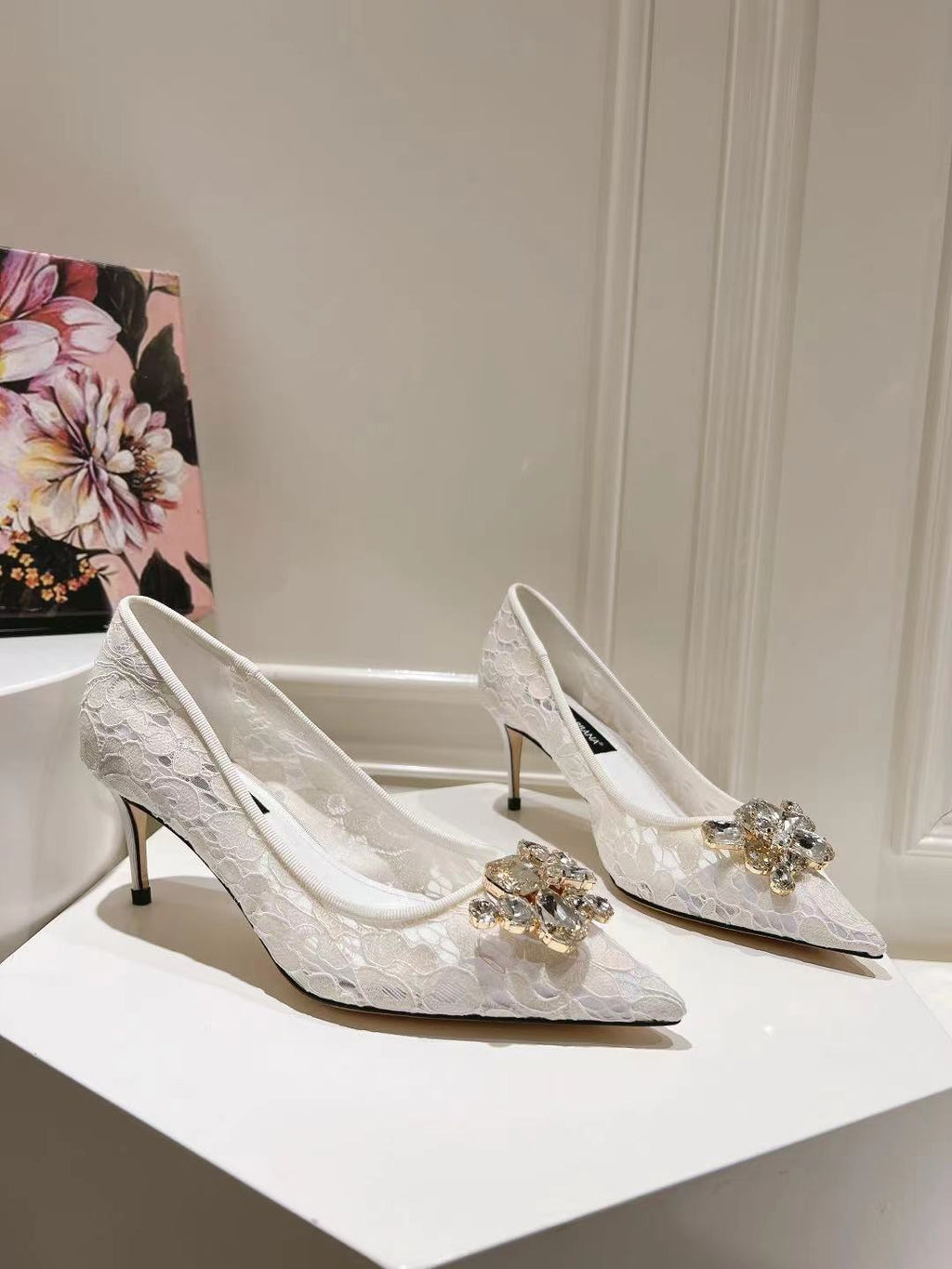 Dolce & Gabbana DG Women's Lace-Mesh Heels