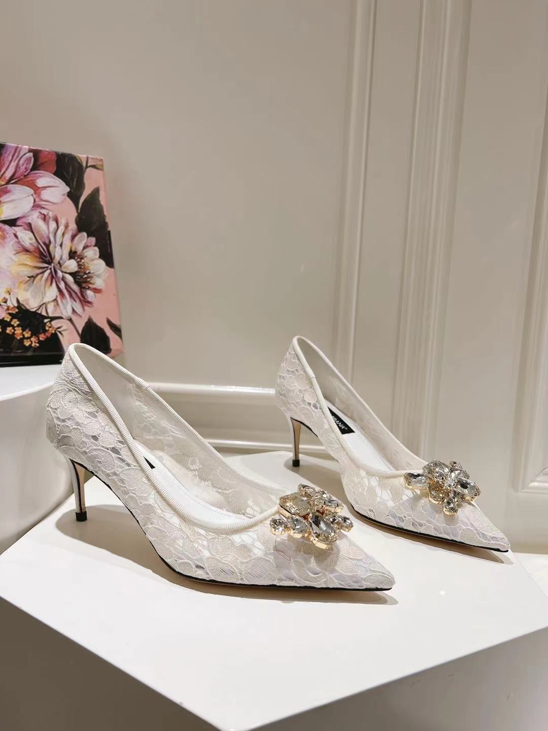 Dolce & Gabbana DG Women's Lace-Mesh Heels