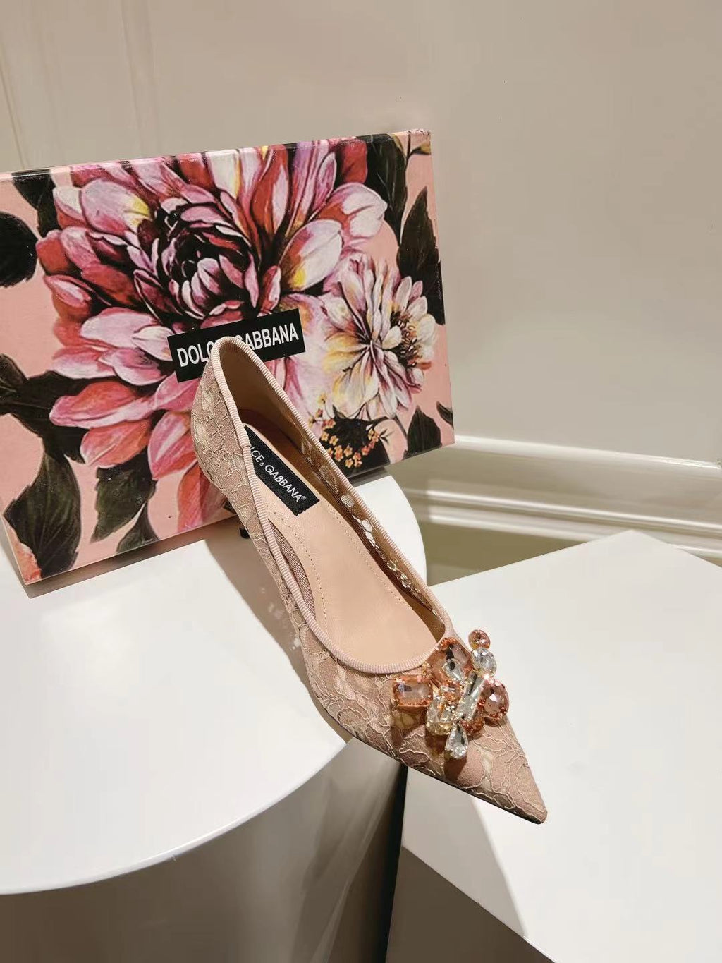 Dolce & Gabbana DG Women's Lace-Mesh Heels