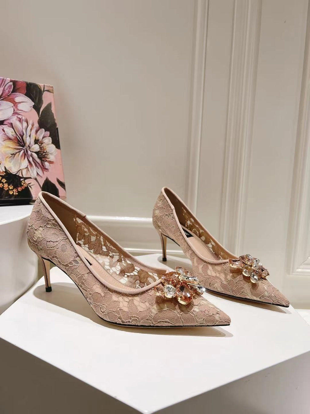 Dolce & Gabbana DG Women's Lace-Mesh Heels