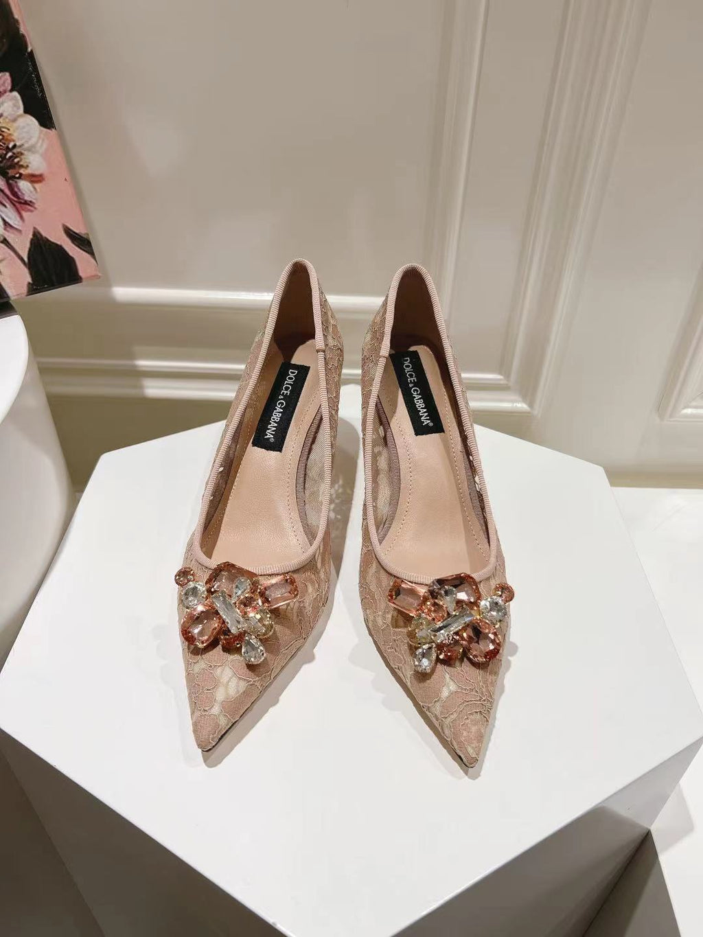 Dolce & Gabbana DG Women's Lace-Mesh Heels