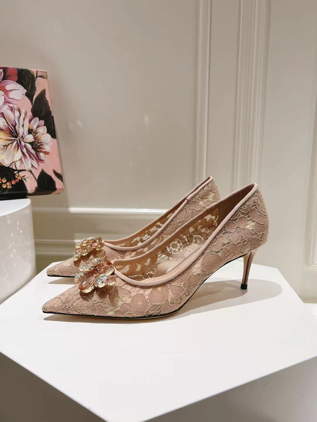 Dolce & Gabbana DG Women's Lace-Mesh Heels