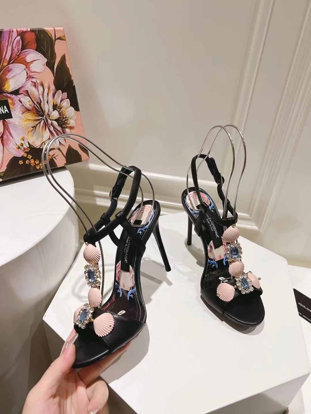 Dolce & Gabbana DG Women's Crystal-Embellished Sandals