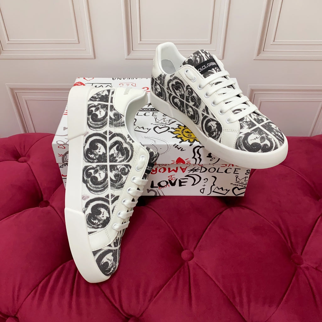 Dolce & Gabbana DG Heavy-Craft Calfskin Sneakers with 5D Accents