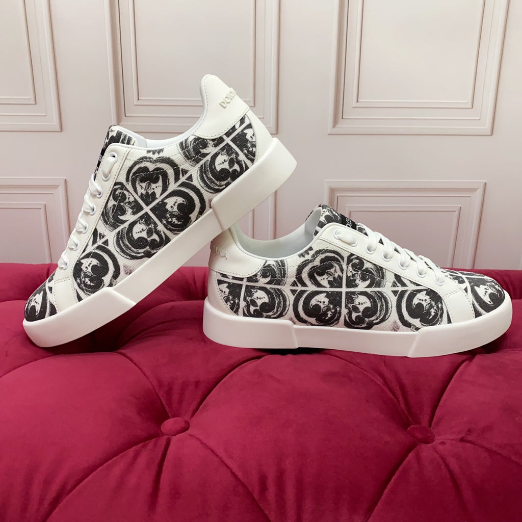 Dolce & Gabbana DG Heavy-Craft Calfskin Sneakers with 5D Accents