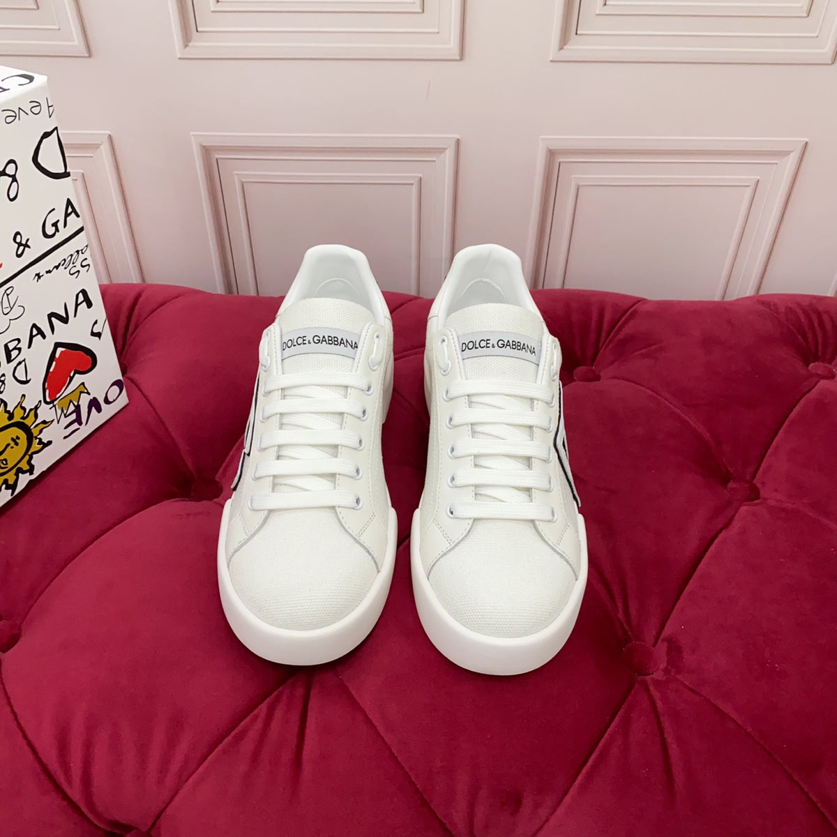 Dolce & Gabbana DG Heavy-Craft Calfskin Sneakers with 5D Accents