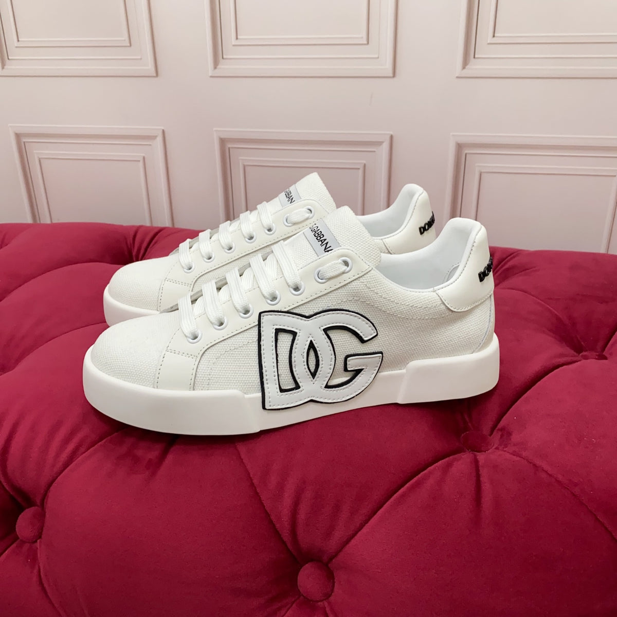 Dolce & Gabbana DG Heavy-Craft Calfskin Sneakers with 5D Accents