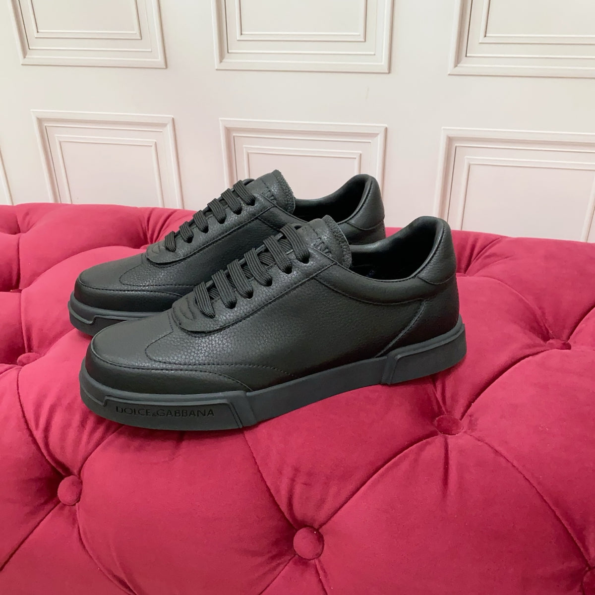 Dolce & Gabbana DG Heavy-Craft Calfskin Sneakers with 5D Accents