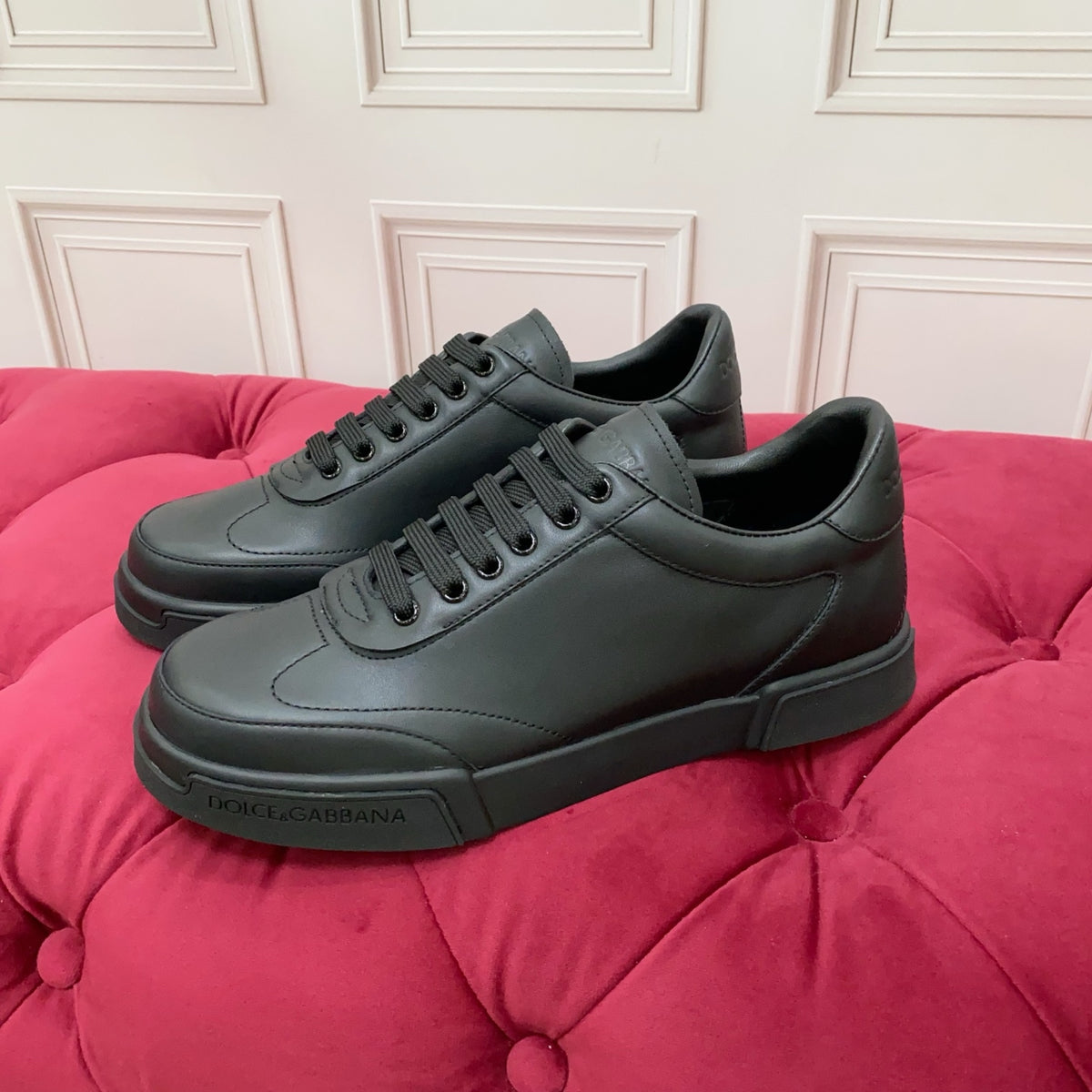 Dolce & Gabbana DG Heavy-Craft Calfskin Sneakers with 5D Accents