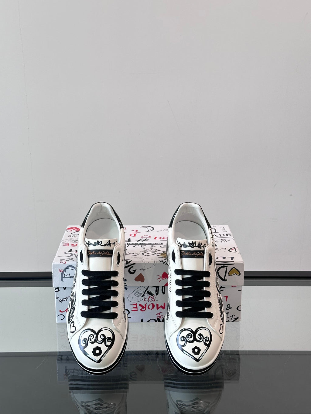 Dolce & Gabbana DG Heavy-Craft Calfskin Sneakers with 5D Accents