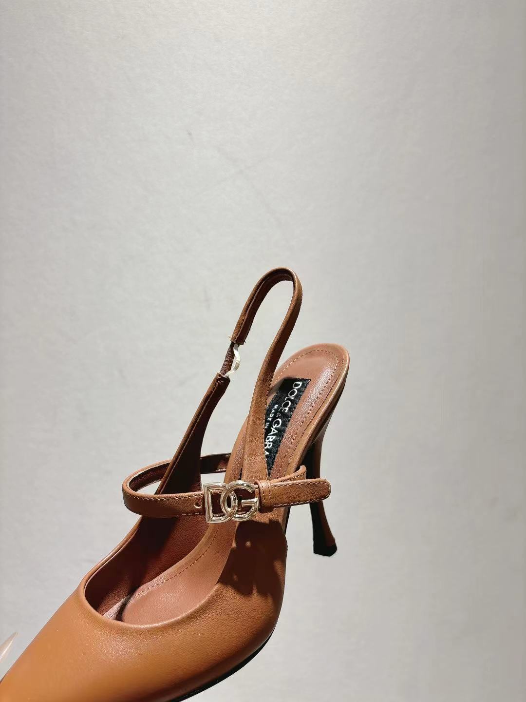 Dolce & Gabbana DG Women's Pointed-Toe Leather Heels