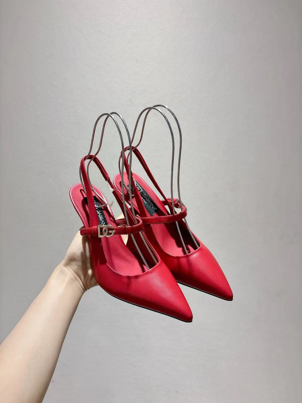 Dolce & Gabbana DG Women's Pointed-Toe Leather Heels