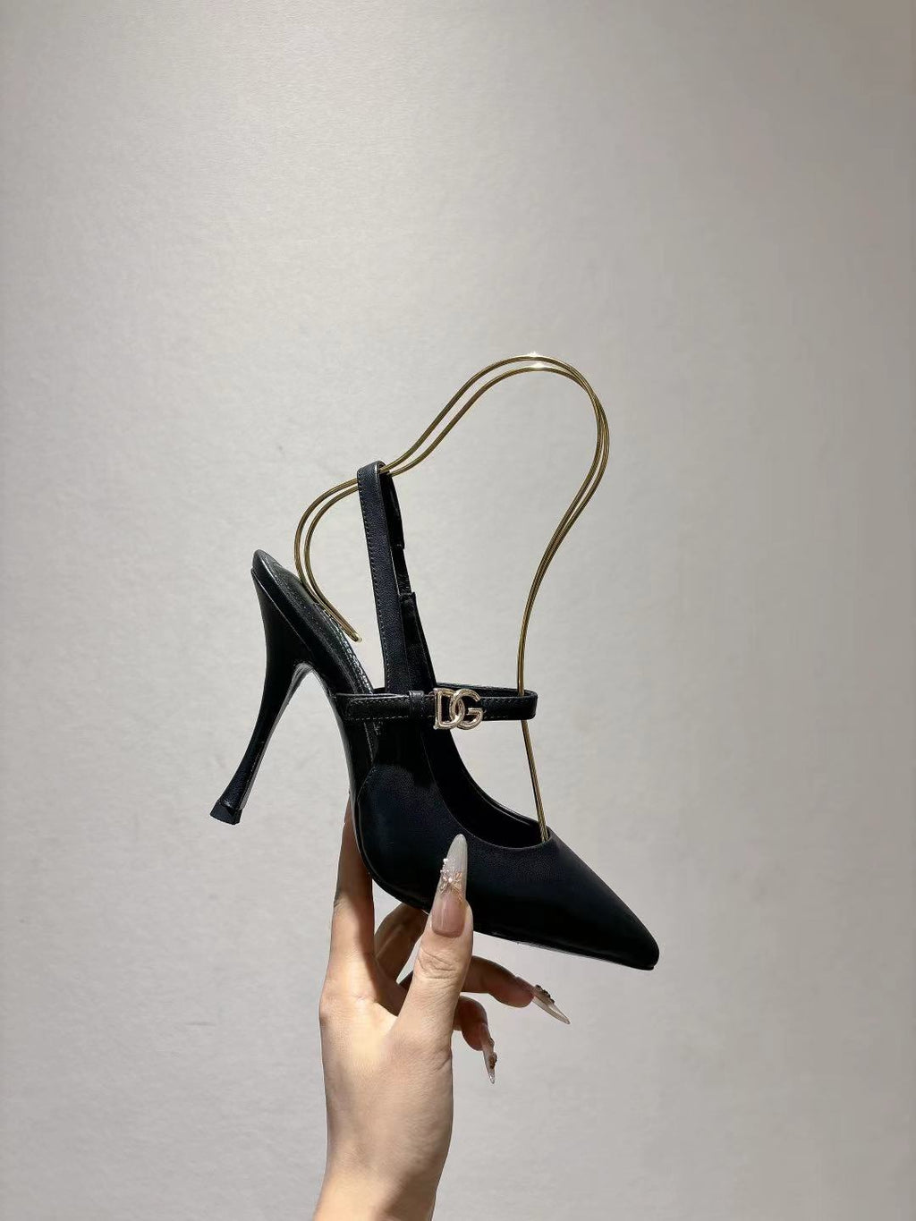Dolce & Gabbana DG Women's Pointed-Toe Leather Heels