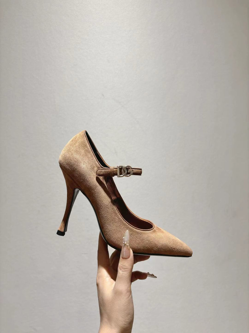 Dolce & Gabbana DG Women's Pointed-Toe Leather Heels